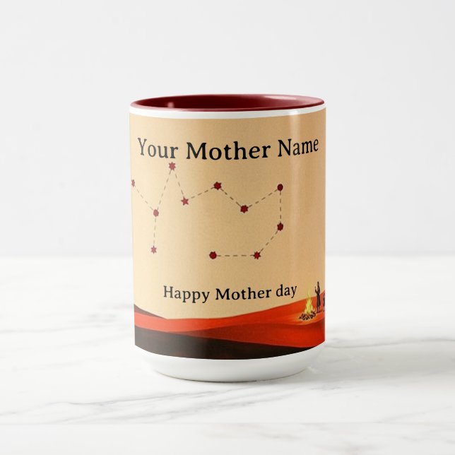 Indigenous Starlit Campfire Constellation Pastel Mug (Center)