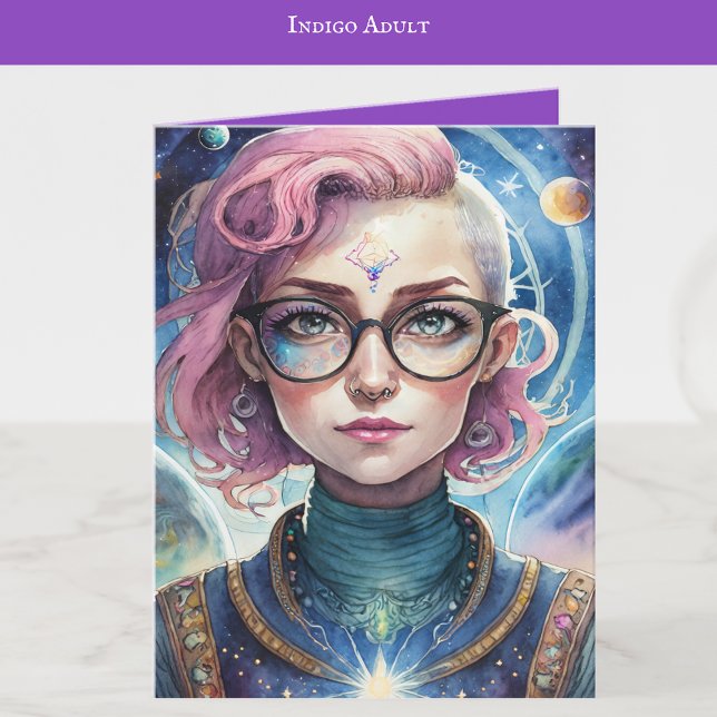 Indigo Adult Art  - Star Child Chrystal Adult Card (Creator Uploaded)