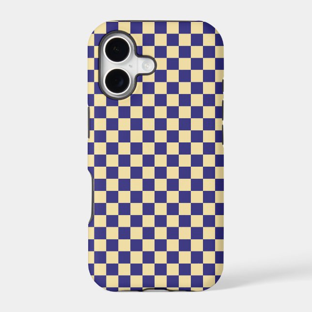 Indigo and butter chequerboard pattern (Back)