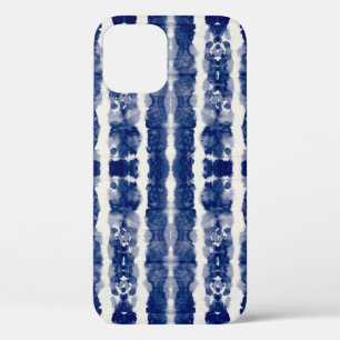 Indigo Art: Abstract Watercolor Chaos. iPhone 12 Case