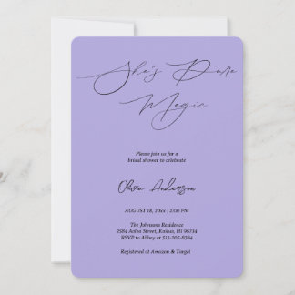 Indigo Aura She's Pure Magic Bridal Shower Invitation