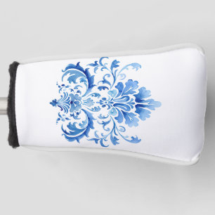 Indigo Azulejo Blue Portuguese Lisbon Botanical Golf Head Cover