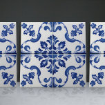 Indigo Azulejo Blue Portuguese Lisbon Decorative Tile<br><div class="desc">Indigo Azulejo Blue Portuguese Lisbon decorative ceramic tiles are a beautiful and unique addition to any home. A high-quality product with a timeless aesthetic. The blue colour of the tiles is inspired by the indigo blue of Lisbon's famous azulejo tiles, adding a touch of history and culture to your space....</div>