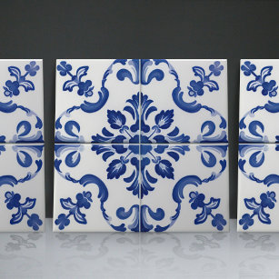 Indigo Azulejo Blue Portuguese Lisbon Decorative Tile