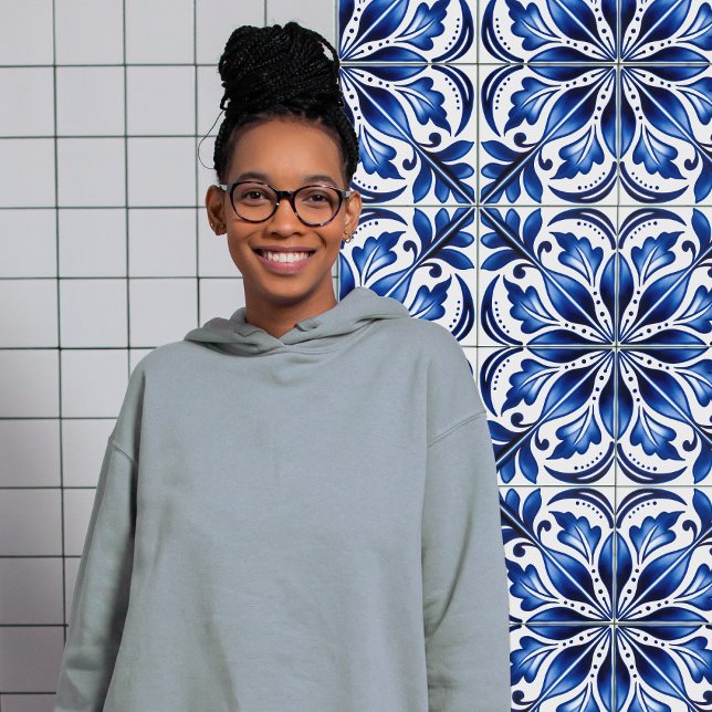 Indigo Azulejo Blue Portuguese Lisbon Decorative Tile (Creator Uploaded)