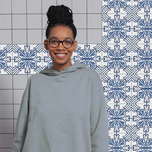 Indigo Azulejo Blue Portuguese Lisbon Decorative Tile (Creator Uploaded)