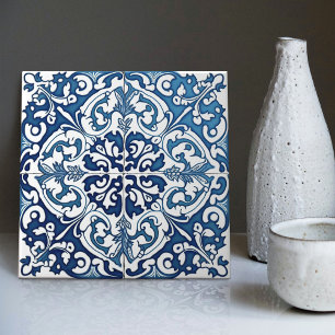 Indigo Azulejo Blue Portuguese Lisbon Decorative Tile