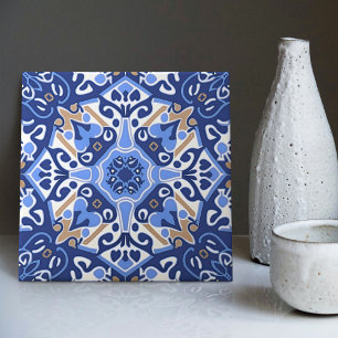 Indigo Azulejo Blue Portuguese Lisbon Decorative Tile