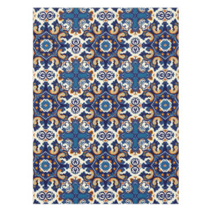 Indigo Azulejo Blue Portuguese Lisbon Talavera  Tablecloth