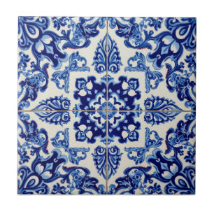 Indigo Azulejo Blue Portuguese Lisbon Talavera Tile