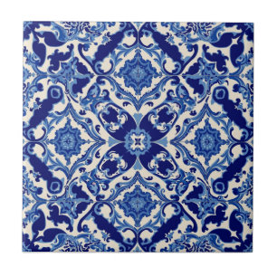 Indigo Azulejo Blue Portuguese Lisbon Talavera Tile