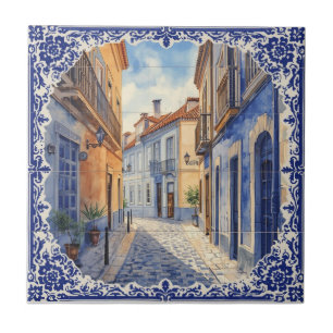 Indigo Azulejo Blue Portuguese Lisbon Talavera Tile
