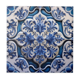 Indigo Azulejo Blue Portuguese Lisbon Talavera Tile