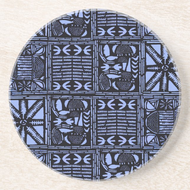 Indigo Batik Quilt - Blue Coaster (Front)