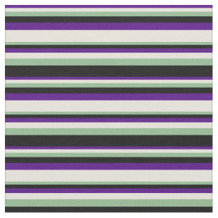 Indigo, Beige, Dark Sea Green, and Black Colored Fabric