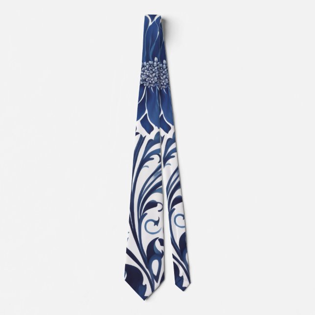 indigo blossom garden tie (Front)