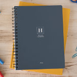 Indigo Blue Classic Monogram Personal Weekly Planner<br><div class="desc">Simple personal stationery annual planner featuring a classic monogram in a square border. Annual planner (12 months) with open monthly overviews and weekly planning sheets. Contact for assistance in personalising.</div>