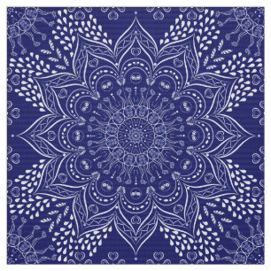 Indigo Blue Mandala Fabric