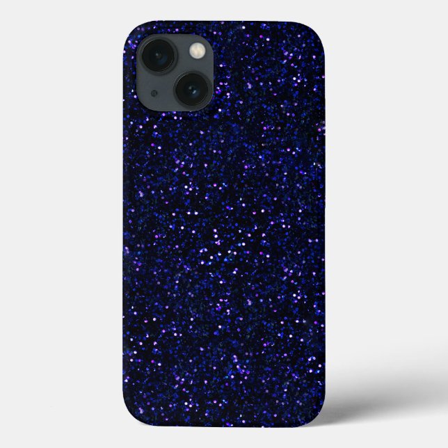 Indigo Blue Starry Midnight Glitter Case-Mate iPhone Case (Back)