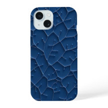 Indigo Blue Stylish Pattern iPhone Case