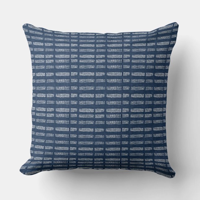 Indigo Blue Throw Pillow (Front)