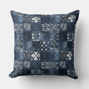 Indigo Blue Throw Pillow