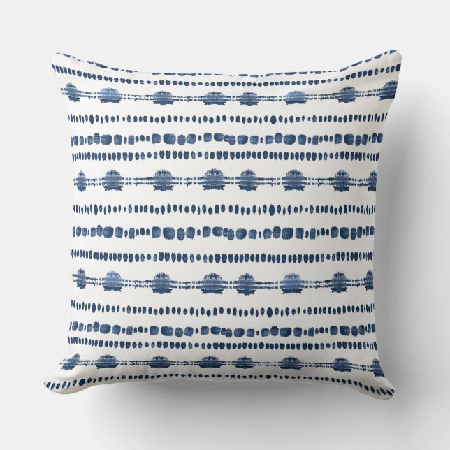 Indigo Blue Throw Pillow (Front)