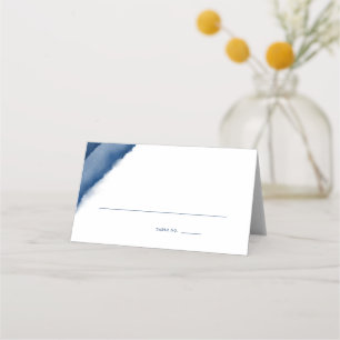 Indigo Blue Watercolor Wedding Escort / Place Card