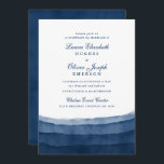 Indigo Blue Watercolor Wedding Invitations<br><div class="desc">Indigo watercolor wedding invitation cards,  part of our dip-dyed modern watercolor wedding stationery collection. Featuring shades of indigo / navy blue reminiscent of vibrant ink,  applied in painterly strokes of rich watercolor wash,  matched with simple classic text.</div>