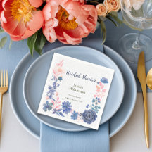 Indigo Blush Florals Bridal Shower Customise