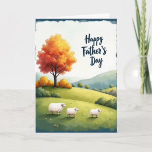 Indigo Border Fathers Day Card