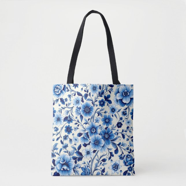 indigo botanical garden tote bag (Front)