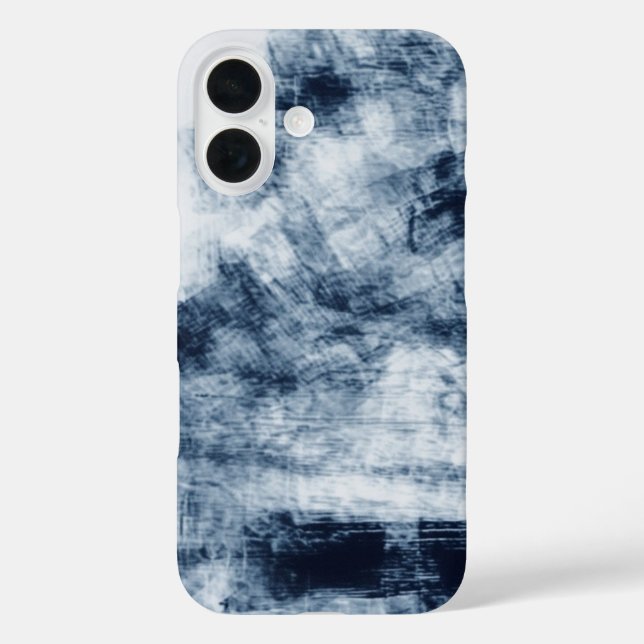 Indigo Brushstroke Chaos Case-Mate iPhone Case (Back)