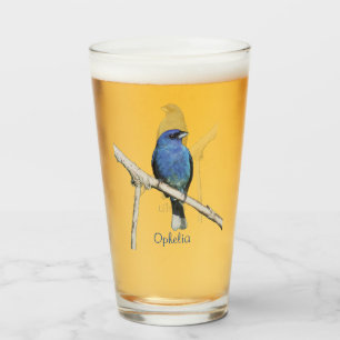 Indigo Bunting Glass