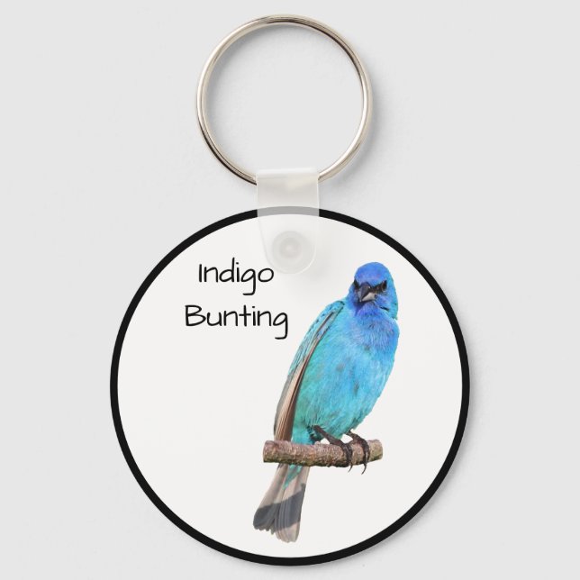 Indigo Bunting Key Ring (Front)