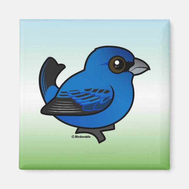 Indigo Bunting Magnet (Front)