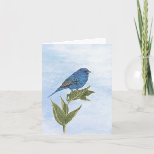 Indigo Bunting Note Card (Front)