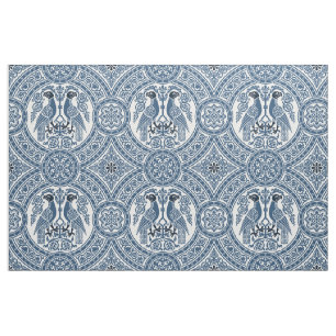 Indigo Byzantine Birds Fabric