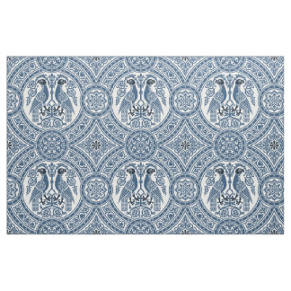 Indigo Byzantine Birds Fabric