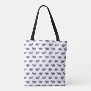 Indigo Coastal Leaf Tote Bag Gift