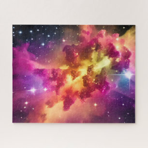 Indigo Colour Cosmic Nebula Space Event in Univers Jigsaw Puzzle