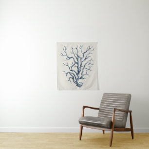 Indigo Coral Tapestry