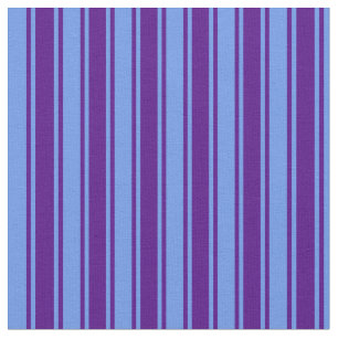 Indigo & Cornflower Blue Striped/Lined Pattern Fabric
