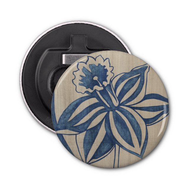 Indigo Daffodil Bottle Opener (Front)