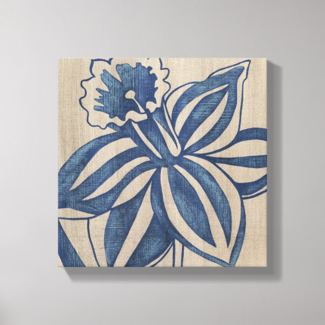 Indigo Daffodil Canvas Print (Front)