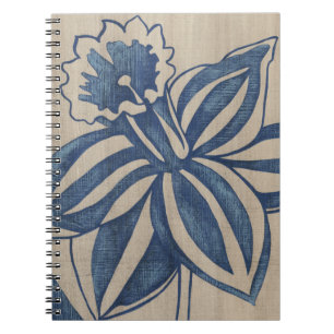 Indigo Daffodil Spiral Notebook