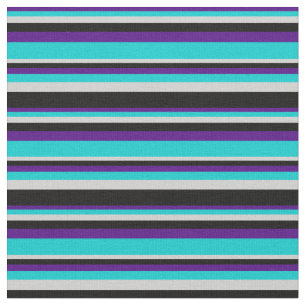 Indigo, Dark Turquoise, Light Grey & Black Coloure Fabric