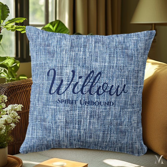 Indigo Denim Texture | Custom Rustic Home Decor Cushion (Creator Uploaded)