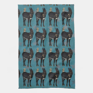 INDIGO DONKEY & OWL Towel