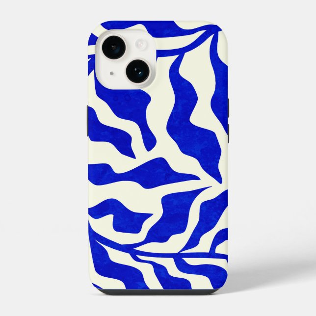 Indigo Elegance iPhone Case (Back)